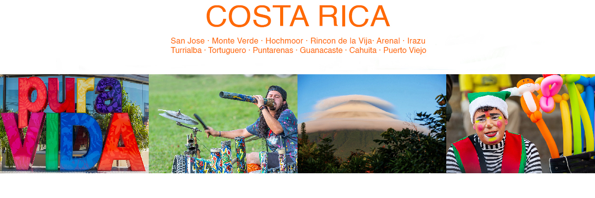 Costa Rica, San Jose, Monte Verde, Arenal, Faultier, Rincon de la Vija, Turtuguero, Cahuita